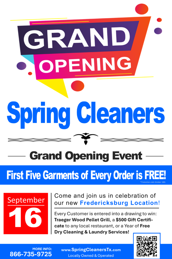 Spring Cleaners Fredericksburg Grand Opening Event